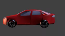 Dodge Dart GT 2013 no interior Low-poly 3D model