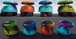 Drone scout Little Borgi Low-poly 3D model