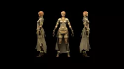 Elf Girl Low-poly 3D model