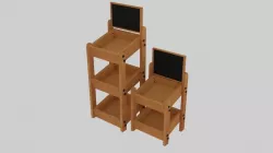 Exhibit Fold Case Shelf  3D model