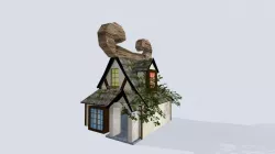 Fantasy House Low-poly 3D model
