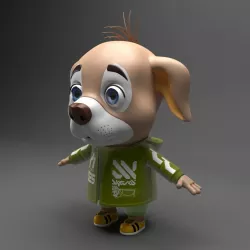 Fearless puppy 3D model