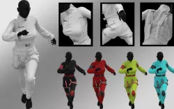Female Outwear with Vest - Marvelous Designer and Clo3D 3D model
