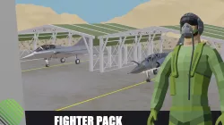 Fighter Jet French low poly pack Low-poly 3D model