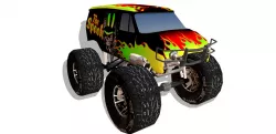 Fire Monster Truck 3D model