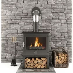 Fireplace and Accessories Stone wall 3D model