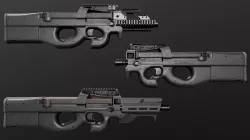 FN P90 Sub Machine Gun Low-poly 3D model