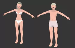 Game low poly characters Low-poly 3D model
