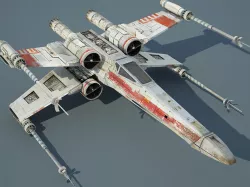 Game Ready Star Wars X-Wing Starfighter Low-poly 3D model