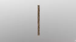 Game ready Wood pillar 3D model Low-Poly Low-poly 3D model