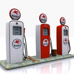 Gas Pump Mobilgas 3D model