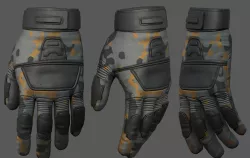 Gloves military combat soldier armor scifi fantasy armor  Low-poly 3D model