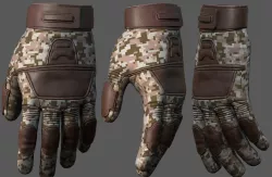 Gloves protection camouflage scifi fantasy military  Low-poly 3D model
