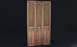 Gothic screen Low-poly 3D model