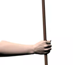 Hand holding flag 3D model