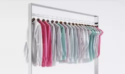 Hanger with shirts 3D model