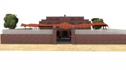 house village lowpoly texture uv unwarapping game ready  Low-poly 3D model