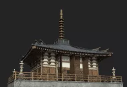 japanese house-PBR Low-poly 3D model Low-poly 3D model