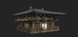 japanese house-PBR Low-poly 3D model Low-poly 3D model