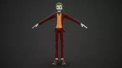 Joker Joaquin Phoenix 3D model pose T 3D model