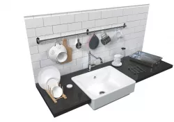 Kitchen Appliances and Cookware set 3D model