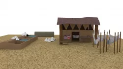 laundry house 3d model obj mb ma  fbx texture uv unwaraping Low-poly 3D model