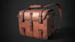 Leather BackPack Low-poly 3D model
