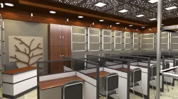 Library  Low-poly 3D model
