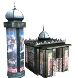 Low Poly Cartoon Library 3D model