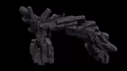 Low poly sci fi arch grey rock asset Low-poly 3D model