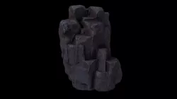 Low poly sci fi column grey rock Low-poly 3D model