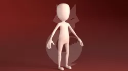 Low poly Stickman rigged 3D Model Low-poly 3D model