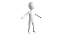 Low poly Stickman rigged Low-poly 3D model