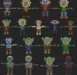 low poly voxel models Low-poly 3D model