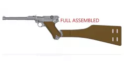 Luger P-08 Artillery  3D model