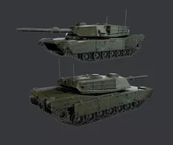 M1 Abrams Tank Military Vehicle Game Ready Low-poly 3D model