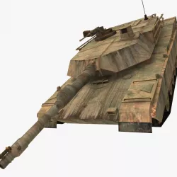 M1A2 ABRAMS post apocaliptic 3D model