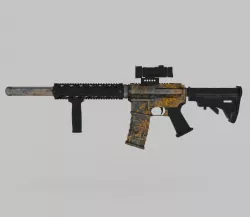 M4 rifle gun machine weapon 3D model