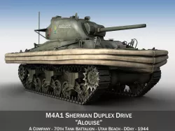 M4A1 Sherman - Duplex Drive - Alouise 3D model