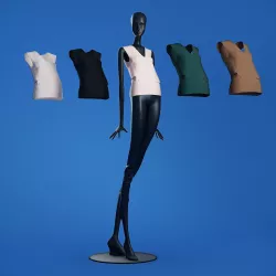 Mannequin 601 coll 60 blouse 01 3D model