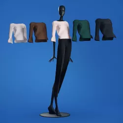 Mannequin 601 coll 60 blouse 02 3D model
