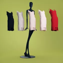 Mannequin 601 coll 60 dress 02 3D model