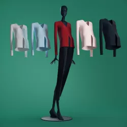 Mannequin 601 coll 60 jacket 01 3D model