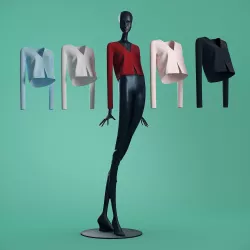 Mannequin 601 coll 60 jacket 02 3D model