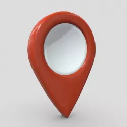 Map Pointer Low-poly 3D model