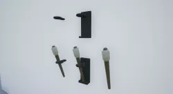 Medieval Torch Low-poly 3D model