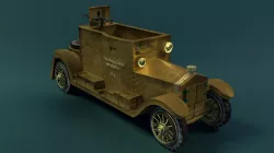 Minerva Armored Car with texture Low-poly 3D model