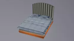 Modern Art sleeping bed 3D model