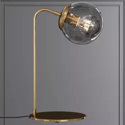 Modo Desk Lamp Brushed Brass and Gray Glass 3D model