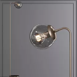 Modo Floor Lamp Bronze and Gray Glass 3D model